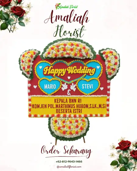 Papan Bunga Pernikahan Agung Barat